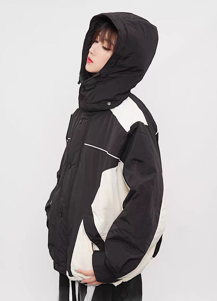 Monotone color active sporty mountain hoodie HL3015