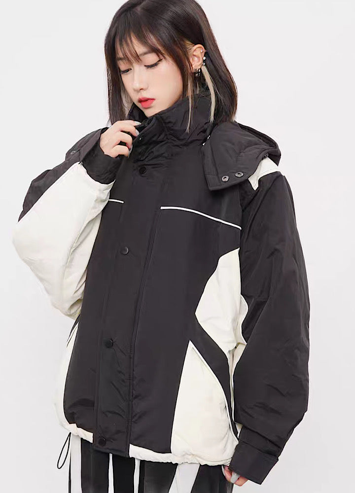 Monotone color active sporty mountain hoodie  HL3015