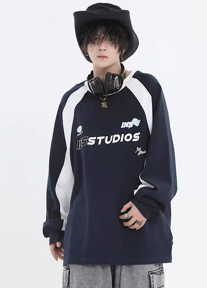 [INS] Casual Sporty Trend Harl Long Sleeve T-shirt IN0022