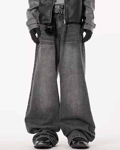 【DARKFOG】Vintage design simple washed denim pants  DF0018