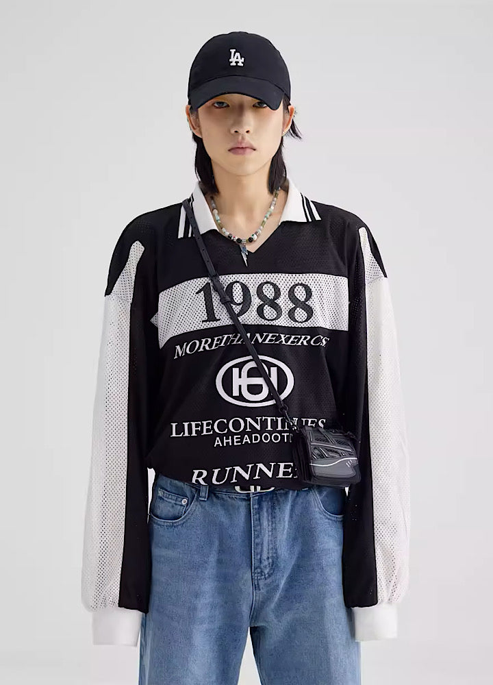 [People Style]Sporty Design Lookbook Casual Long Sleeve T-Shirt PS0002