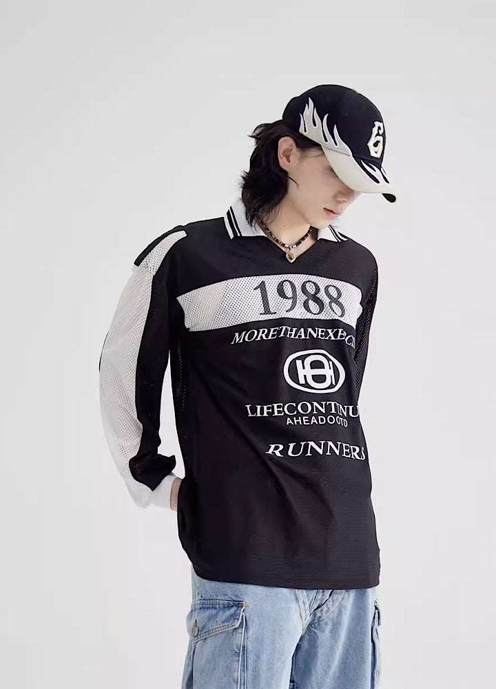 People Style】Sporty Design Lookbook Casual Long Sleeve T-Shirt 