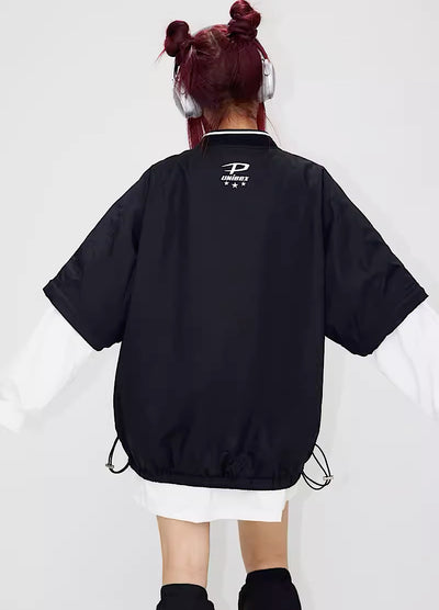 【People Style】2way type gimmick structure design T-shirt PS0003