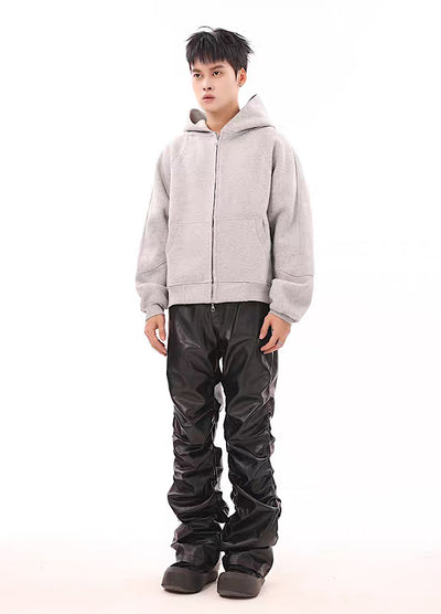 [BTSG] Mode style hem pocket design leather pants BS0011