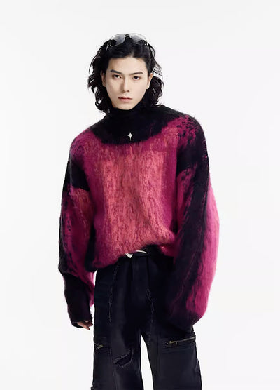【People Style】Dark gradation design color absolute knit PS0004