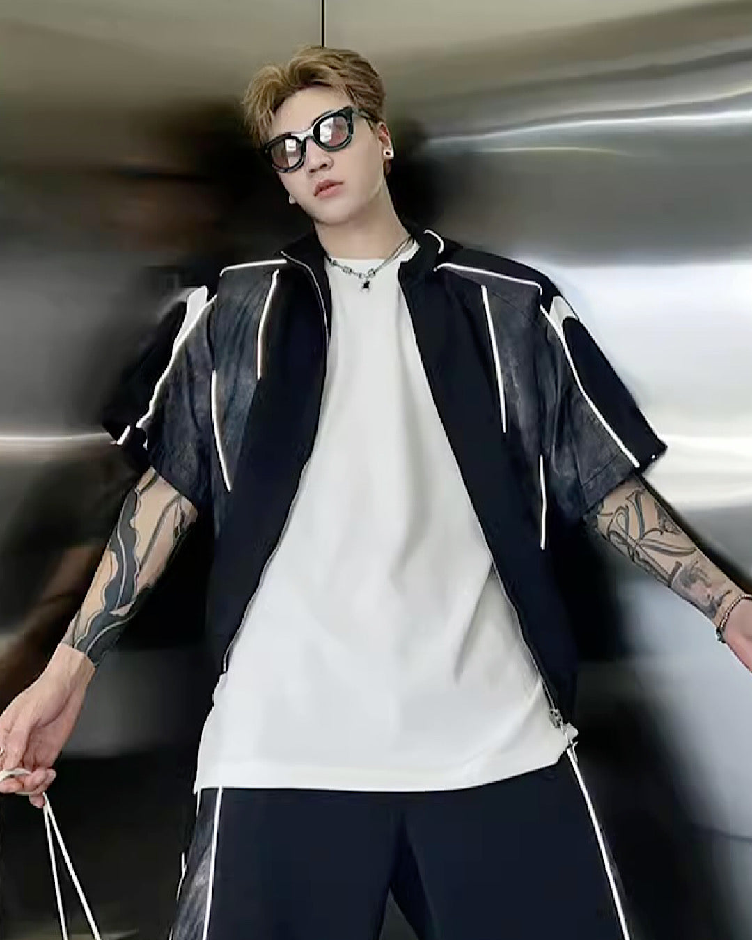 【Ichulb】Sporty Mesh Lines Outfit Design Setup  IH0009