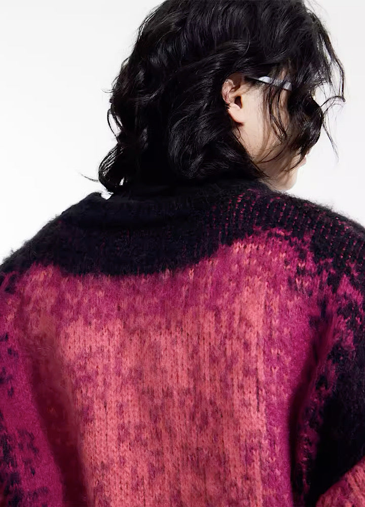 【People Style】Dark gradation design color absolute knit  PS0004
