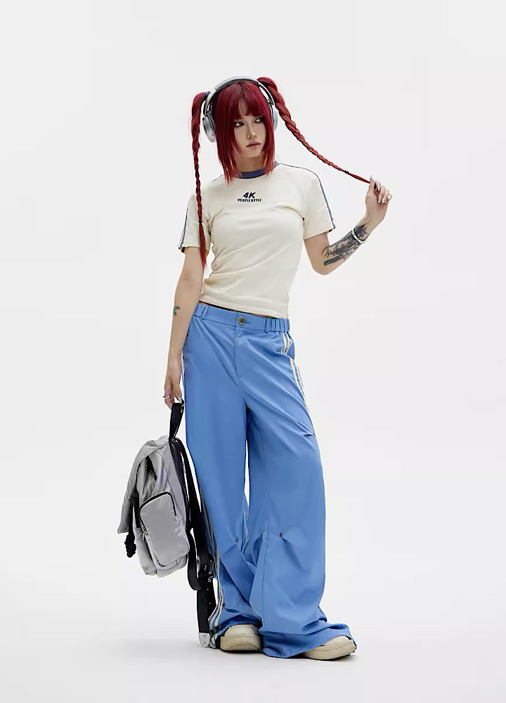 [People Style] Thick side line sporty simple pants PS0008