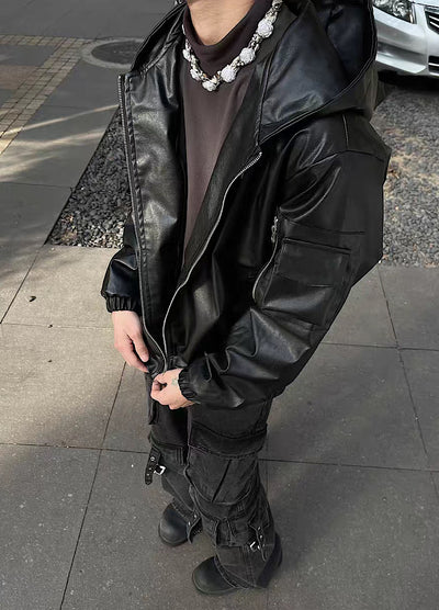 [MAXDSTR] Regular silhouette devil design hoodie jacket MD0125