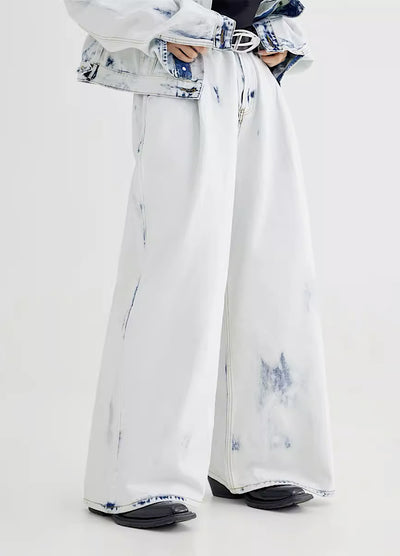 【People Style】Random marble style design color setup denim  PS0010