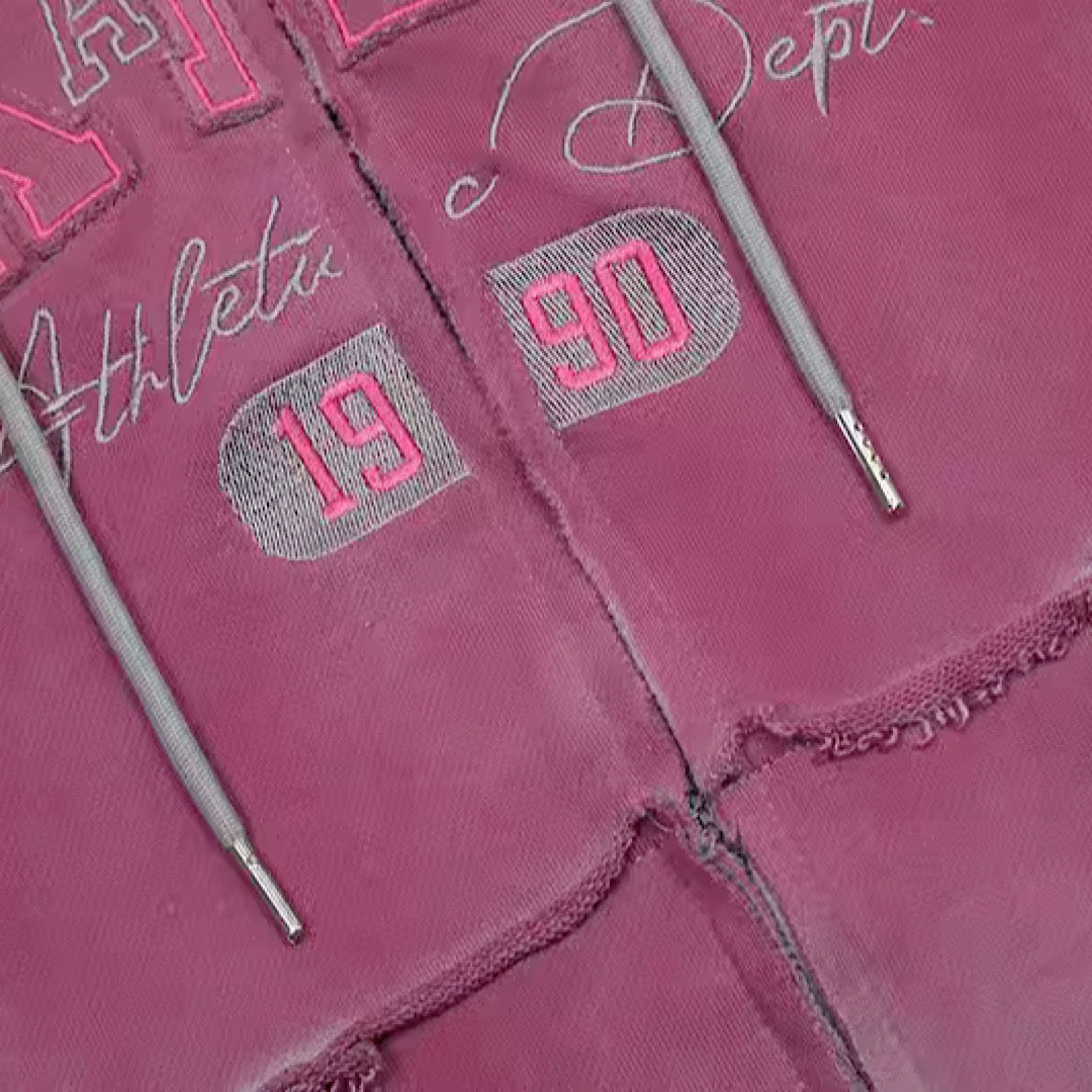 [XPXME]Pink gray gimmick art design hoodie XP0008