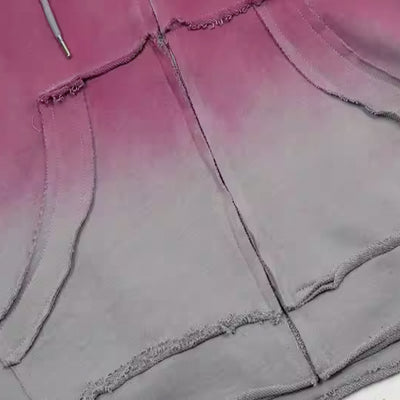 [XPXME]Pink gray gimmick art design hoodie XP0008