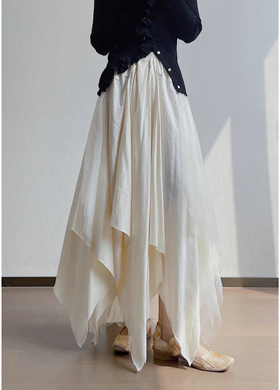【Floating weed】Ruffle silhouette three-dimensional design skirt  FW0020