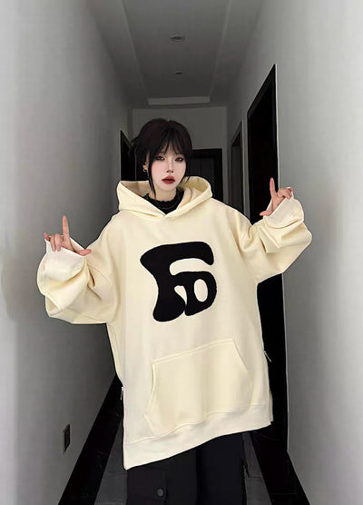 【W3】Soft initial design logo simple hoodie  WO0036