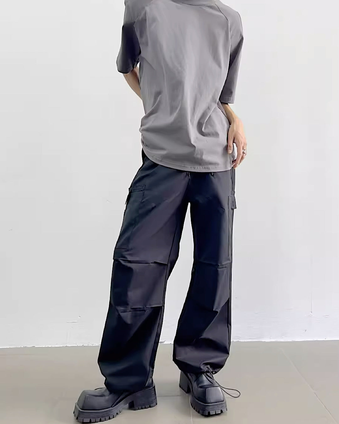 [Yghome] Natural Straight Silhouette Simple Cargo Pants YH0011