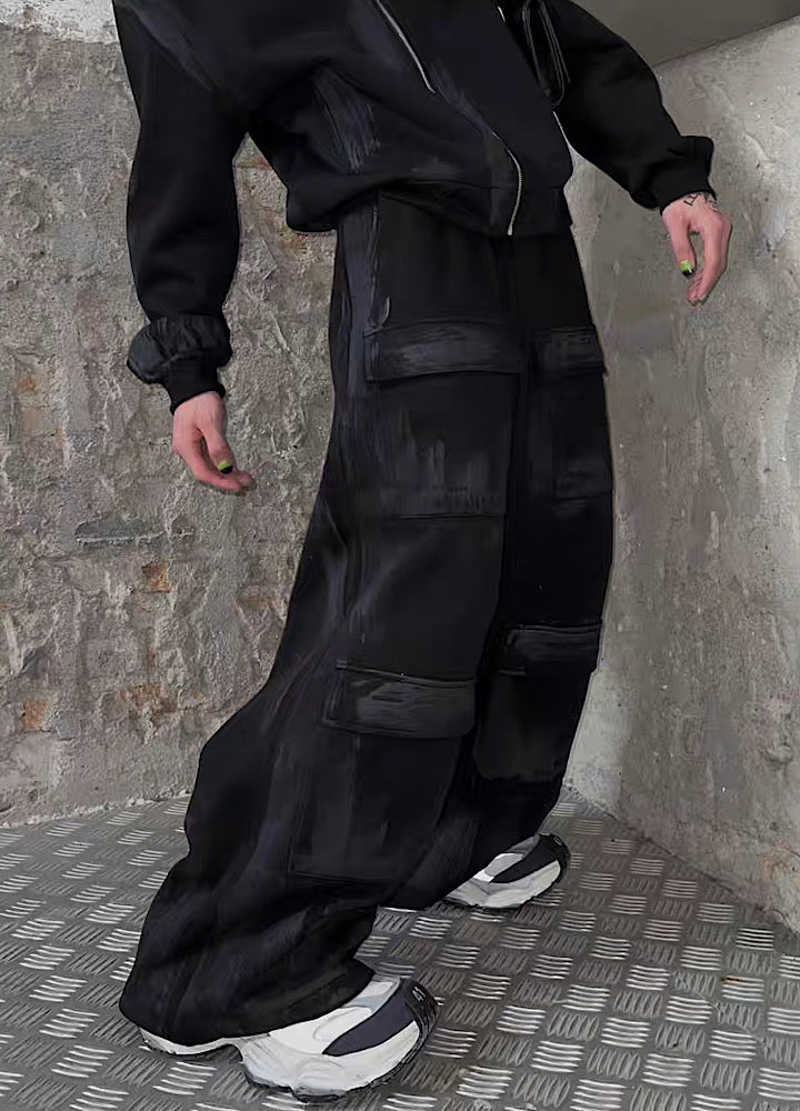 SOULWORKER] Full bleach distressed sweat design cargo pnats