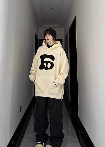 【W3】Soft initial design logo simple hoodie  WO0036
