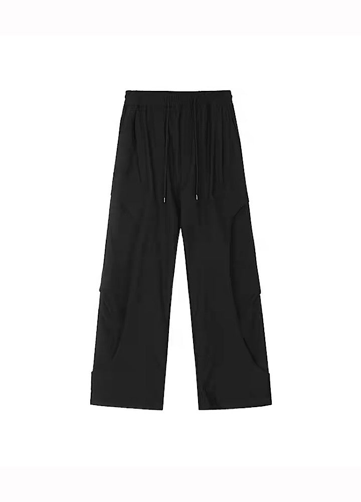 [ACRARDIC] Wave silhouette design wide straight slacks pants AI0002
