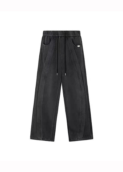 【ACRARDIC】Washed overall random design wide pants  AI0003