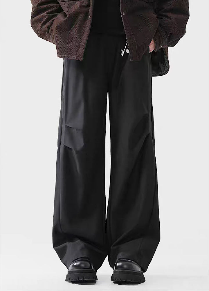 【ACRARDIC】Tuck silhouette straight design wide slacks pants  AI0004