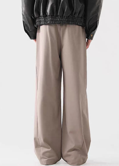【ACRARDIC】Tuck silhouette straight design wide slacks pants  AI0004