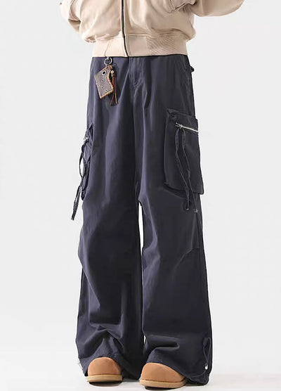 [ACRARDIC] Straight silhouette suspender design cargo pants AI0009