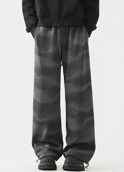 [ACRARDIC] Wavy design flattering silhouette straight pants AI0010