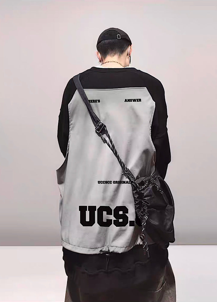 【UUCSCC】Brand logo design gimmick film sweatshirt  US0062