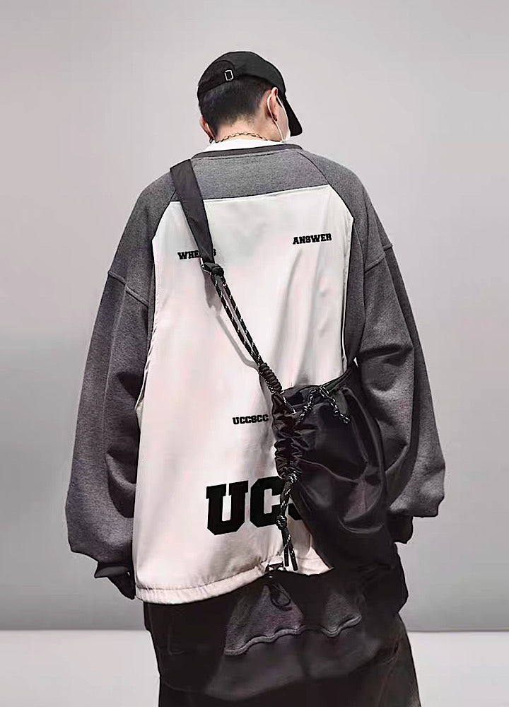[UUCSCC] Brand logo design gimmick film sweatshirt US0062