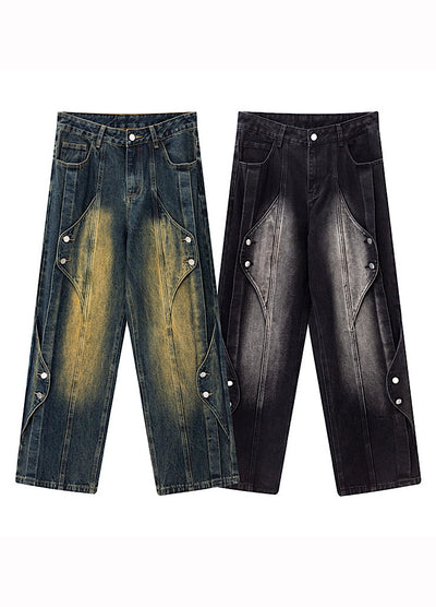 【CEDY】Double patch washed denim pants  CD0047