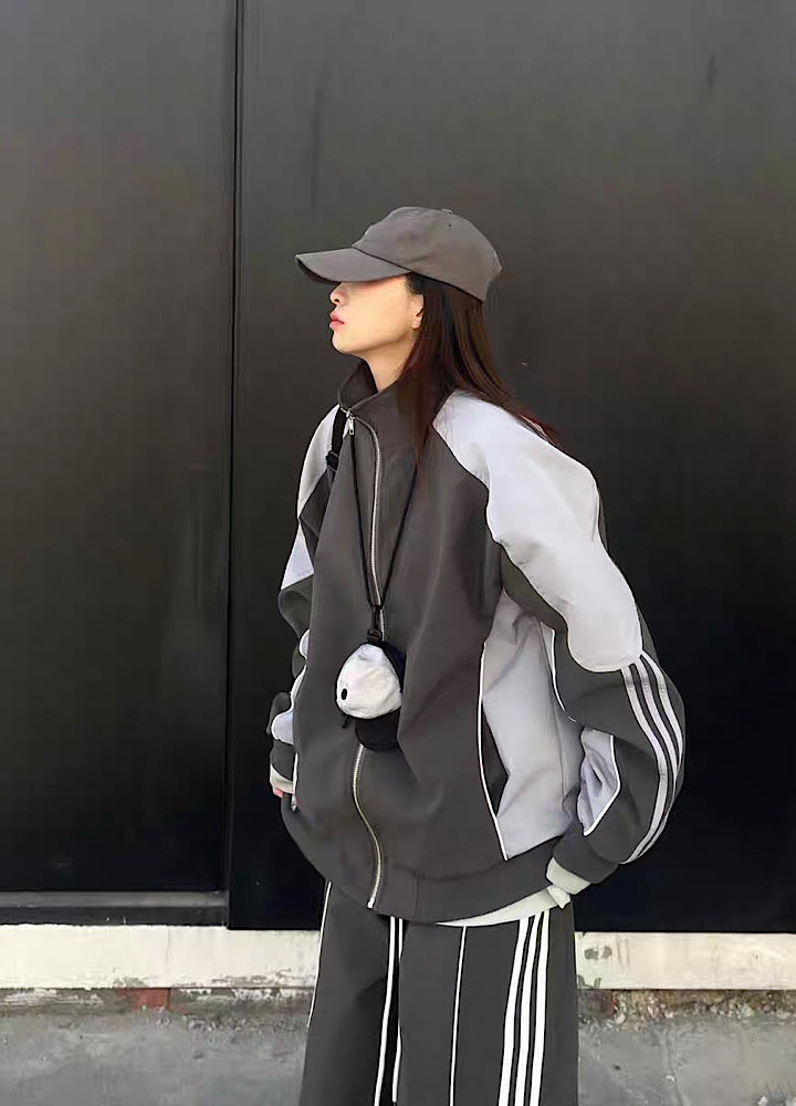 【10/21新作】Color design line pop sporty casual set up  HL3212