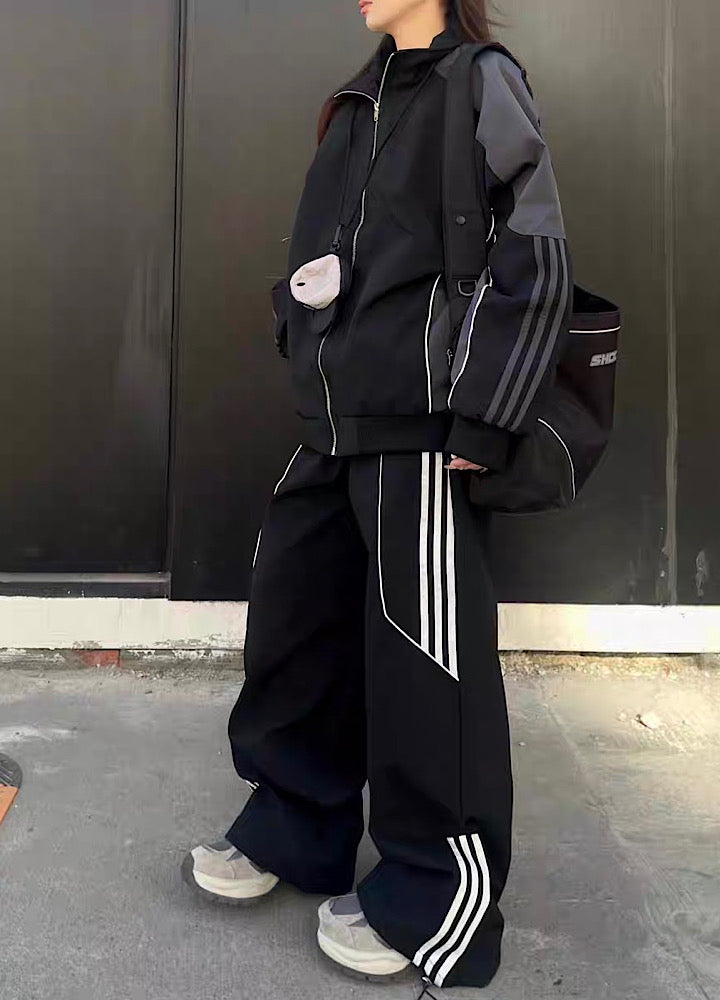 【10/21新作】Color design line pop sporty casual set up  HL3212