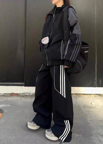 【10/21新作】Color design line pop sporty casual set up  HL3212