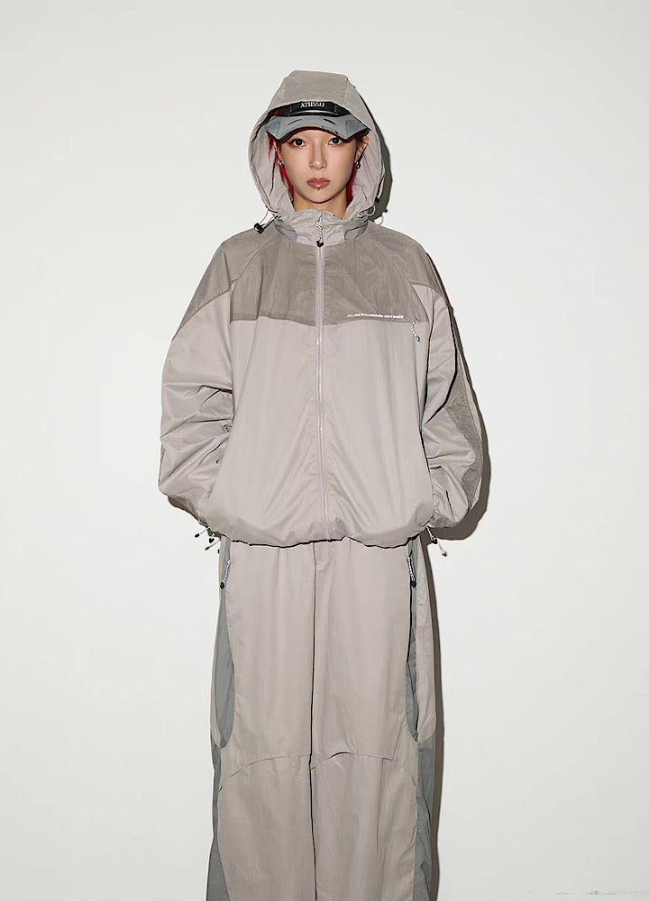 【MICHINNYON】Mountain design silhouette casual wide set up  MY0066