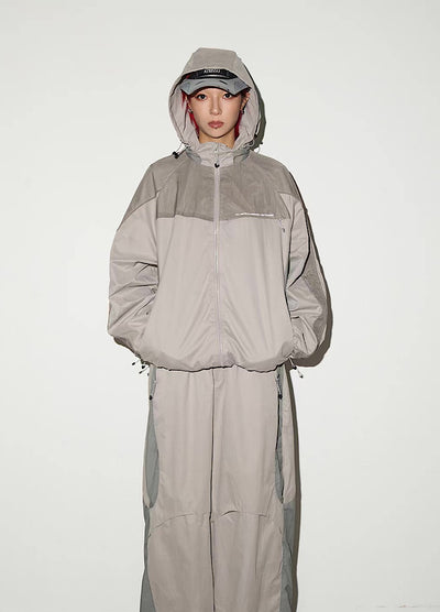 【MICHINNYON】Mountain design silhouette casual wide set up  MY0066