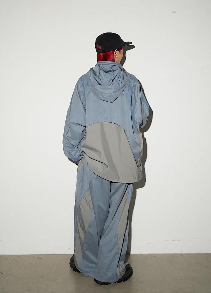 【MICHINNYON】Mountain design silhouette casual wide set up  MY0066