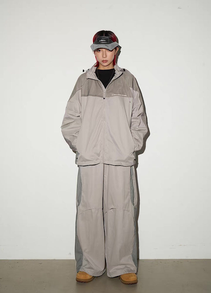 【MICHINNYON】Mountain design silhouette casual wide set up  MY0066