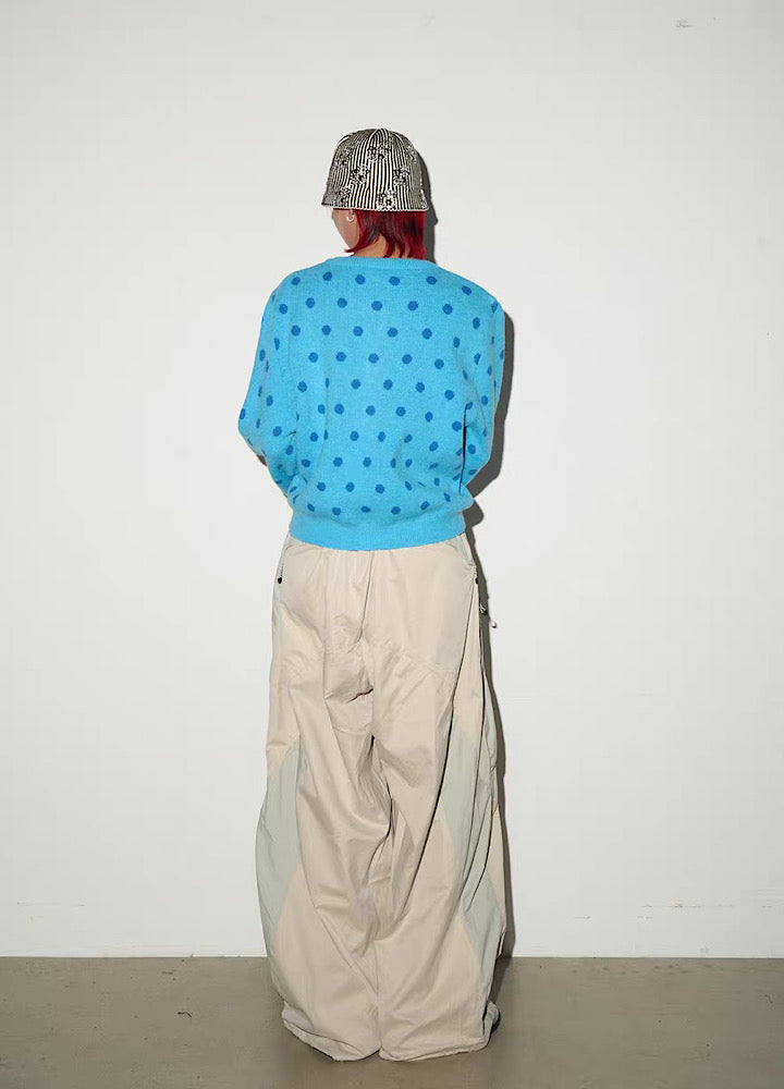 【MICHINNYON】Mountain design silhouette casual wide set up  MY0066