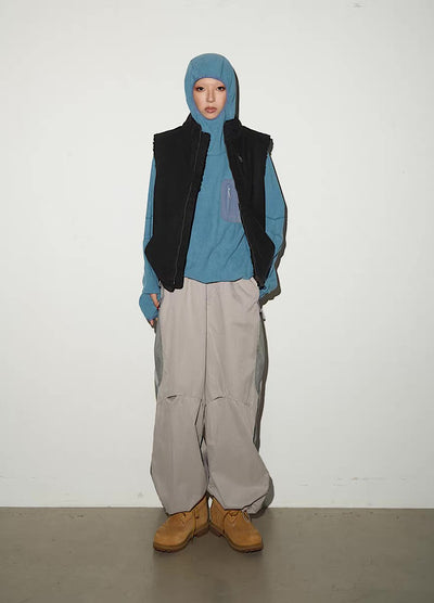 【MICHINNYON】Mountain design silhouette casual wide set up  MY0066
