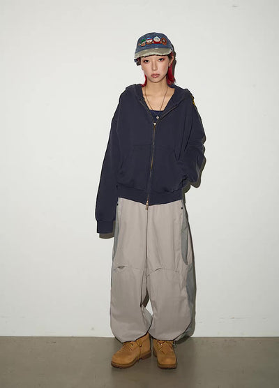 【MICHINNYON】Mountain design silhouette casual wide set up  MY0066