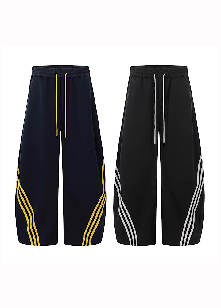 【MICHINNYON】Double-line side design wide balloon casual pants  MY0067