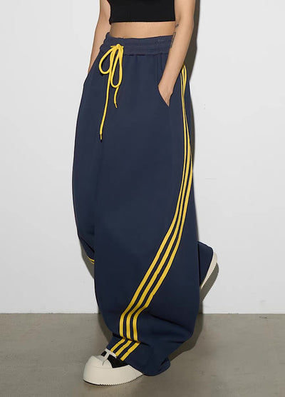 【MICHINNYON】Double-line side design wide balloon casual pants  MY0067