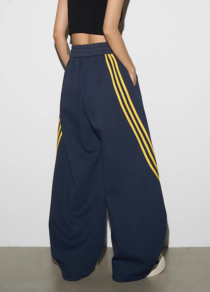 【MICHINNYON】Double-line side design wide balloon casual pants  MY0067