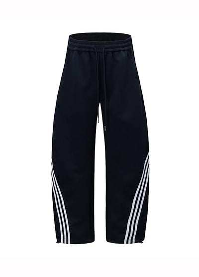 【Blacklists】Basic side line design monochrome wide pants  BL0064