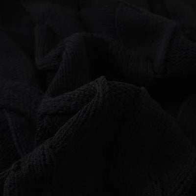 【NIHAOHAO】Simple chain design full-zip distressed cardigan  NH0223