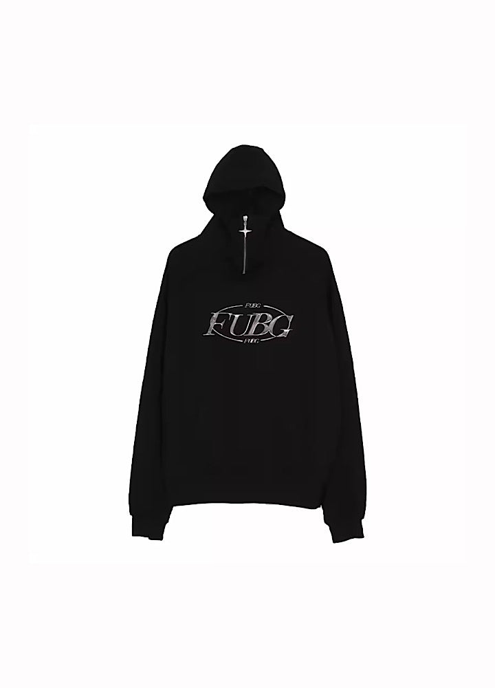 [JEM] Acid futuristic initial design half zip sweater JE0029