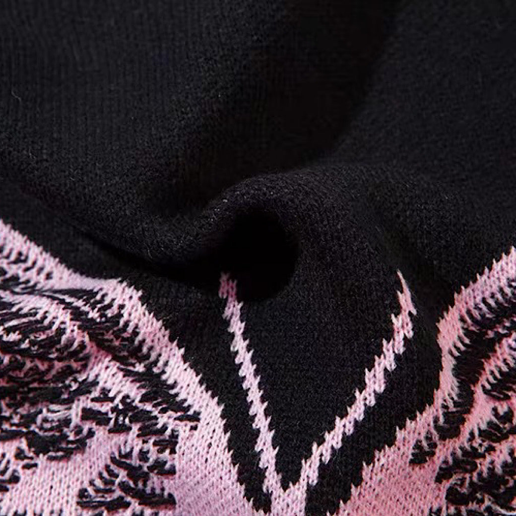 【NIHAOHAO】Random butterfly design fully distressed over-knit sweater  NH0226