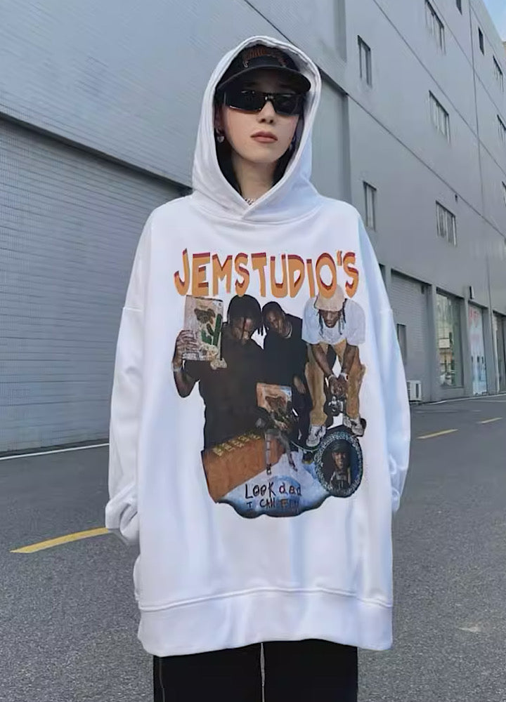 JEM Snap illustration front over street hoodie JE0032 HI LANDER