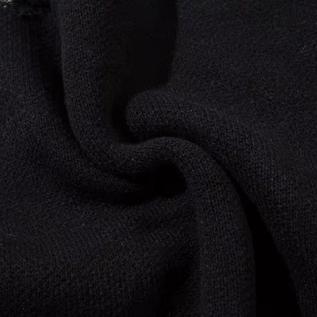 【NIHAOHAO】Multi-butterfly design paint-based washed distressed knit sweater  NH0227