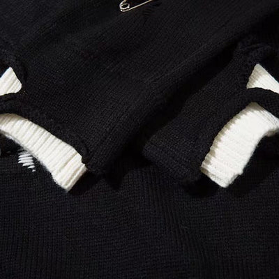 【NIHAOHAO】Layered Base Star Random Design Mid-Duty Knit Sweater  NH0228